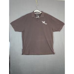 Rocawear Polo Mens 4XL Brown Shirt Knit Hip Hop Street Wear Embroidered